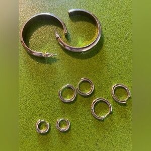 Gold hoop earring set